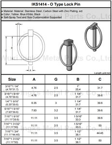 Vervaardigen Roestvrijstalen 304 316 <span class=keywords><strong>O</strong></span> <span class=keywords><strong>Ring</strong></span> M6 M8 M10 Pijpslot Veiligheid Lynch Pin - Product Image 4