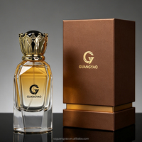 Nouveauté - Flacon de parfum en verre de forme spéciale 50 ml, fond épais, haute transparence, bonne qualité, bouchon couronne de luxe, boîtes personnalisées