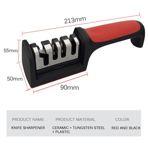<b>Knife</b> <b>Sharpener</b> Handheld Multi-function 3/4 Stages Type Quick Sharpening Tool With Non-slip Base Kitchen <b>Knives</b> Accessories - Product Image 4