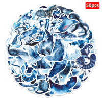 50 pegatinas de animales en forma de estrella para PVC, impermeables, para coche, teléfono móvil, portátil, botella de agua