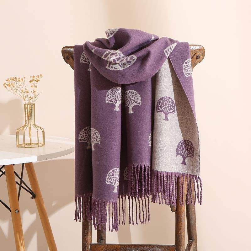 Wholesale Christmas Double Sided Women Winter Pashmina