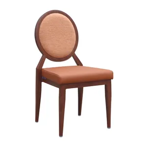 Stacable Aluminum Frame Restaurant Chair Furniture Comfort O Back Bistro Wedding Chairs For Restaurant