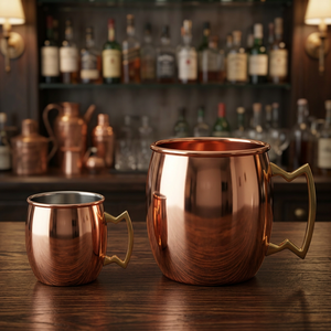 Solid Copper 16 oz <b>Mug</b> And 2oz Shot <b>Mug</b> <b>Set</b> - Product Image 1
