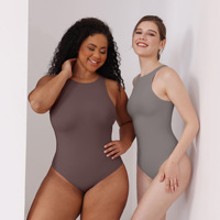Combinaison une pièce double couche pour femme Body Contrôle ferme Sans couture Respirant Shaperwear Méthode de tissage non tissé