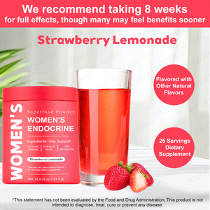 Polvo para el Equilibrio <span class=keywords><strong>Hormonal</strong></span> Directo de Fábrica, Suplemento de Apoyo <span class=keywords><strong>Endocrino</strong></span> para Mujeres para la Salud Intestinal, Sabor Limonada de Fresa, 125g - Product Image 4