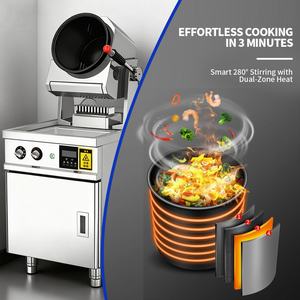 Máquina Automática para Saltear con Gas, con Fregadero, Equipo Comercial para Restaurantes, Wok Robótico de Acero de Grado Alimenticio - Product Image 3