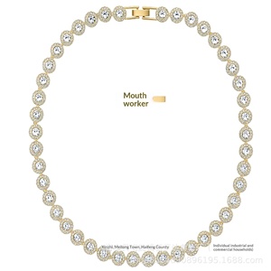 Parure de bijoux Shijia Roman Série Una en alliage, collier, bracelet et boucles d'oreilles incrustés de cristaux ronds étincelants, collection de niche - Product Image 2