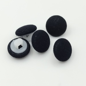 PEPPERLONELY 10-Pack 1 Inch (25mm) Army Green Fabric Covered Metal Shank Buttons