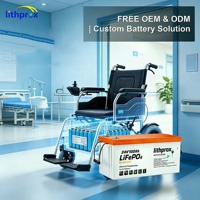 Batterie médicale pour fauteuil roulant 24V100AH 2.4KWh LiFePO4 de qualité automobile, charge rapide, BMS avancé pour tricycle électrique à 3 roues UL