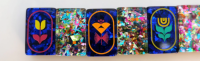 MAHJ PIT : Le jeu de tuiles de Mahjong américain en acrylique original Confetti Tiles 160 avec tapis de jeu MAHJ PIT