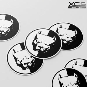 สติกเกอร์ XGS Aggressive Pitbull สีดำขาว ลายพื้นที่ว่างเปล่า วัสดุไวนิล กันน้ำ ติดประตูรถยนต์ แบบลอกออกได้ ใช้ครั้งเดียว - Product Image 1