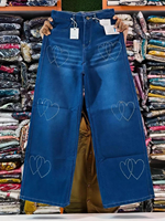 Nouveau Jean Femme Imprimé Streetwear Taille Mi-Haute à Paillettes Coupe Droite Polyvalent Toutes Saisons pour la Vente en Gros