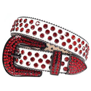 <span class=keywords><strong>Cintura</strong></span> di lusso con Design originale di fabbrica BB Simon <span class=keywords><strong>cintura</strong></span> con borchie di diamanti alla moda <span class=keywords><strong>cintura</strong></span> colorata di strass rosso per uomo e <span class=keywords><strong>donna</strong></span> - Product Image 3