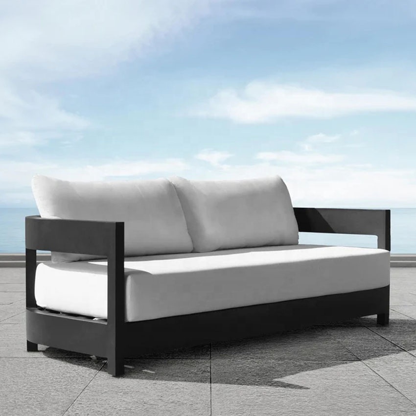 New arrival garden furniture metal patio set aluminum couch outdoor sofa