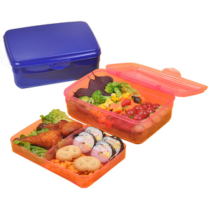 Fiambrera sin BPA para niños, contenedor de comida de 2 capas, contenedor de plástico - Product Image 1