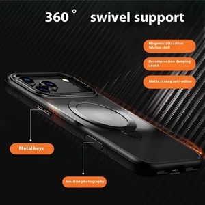 หรูหราสำหรับเคสโทรศัพท์มือถือ Apple 17Air หมุนได้กรอบ Ai ปุ่มเข้ากันได้กับความรู้สึกผิว IPhone17promax เคสโทรศัพท์มือถือ - Product Image 3