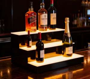 Commerciële Led Verlichte Showcase-Gelaagde Displayplank Voor Barbezitters En Retailkopers (Bars/Lounges/Parfumwinkels) - Product Image 6