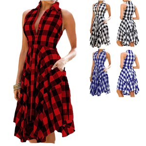 Femmes nouvelle mode été <span class=keywords><strong>d</strong></span>écontracté genou longueur robe crayon col rond manches courtes avec rayé dentelle ceinture taille en gros respirant - Product Image 2