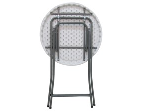 Dia 2.6ft 3.6ft Chiều cao ngoài trời di động có thể gập lại dễ dàng gấp BBQ cắm trại dã ngoại ăn uống vòng nhựa bảng - Product Image 2