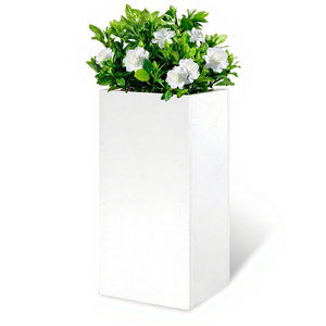 Indoor/Outdoor Home Office <b>Square</b> Powder Coated Metal Planter Minimalist Rustic <b>Pot</b> for Shopping Mall Decor - Product Image 1