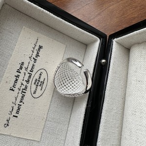 Bague perlée en argent sterling S925, design coréen de niche, style INS tendance coréen, texture, vente en gros - Product Image 4