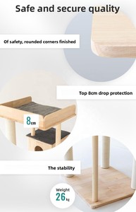 Torre de Madera Ecológica Moderna y Clásica Personalizada, Resistente a las Manchas, para Gatos y Múltiples Razas, Elegante y Sencilla - Product Image 3