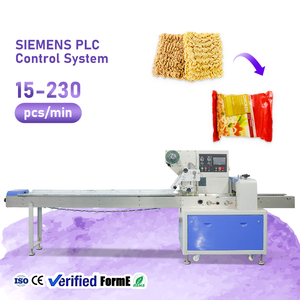Automatic <b>Small</b> Biscuit Instant Noodles Food Flow Pillow Wrap Packaging Machine Manually - Product Image 1