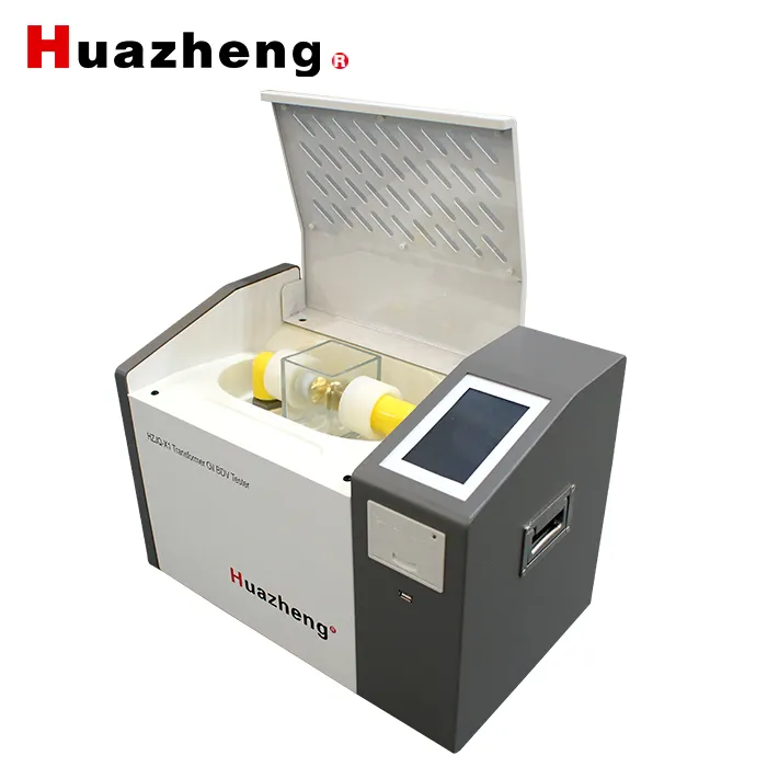 Huazheng 80KV isolamento olio rottura tensione tester trasformatore olio tester rigidità dielettrica olio kit bdv