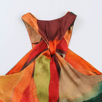 Robe élégante pour femme ZATRHMBM, nouvelle collection automne 2026, imprimée, style rétro, col halter