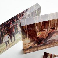 Bloc photo en verre acrylique 8X12 personnalisé pour exposition pour l'affichage de photos