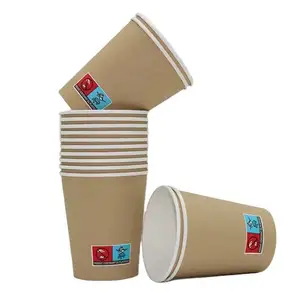 Impresión personalizada 16 oz 12oz 8oz biodegradable PLA forrado desechable taza de papel de café para bebida caliente