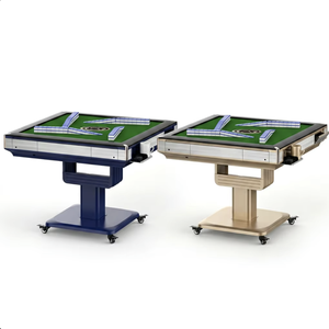 Machine de Mahjong Haze-Blue Roller-Coaster avec mélangeur automatique sans poussée, table pliable sur roulettes, divertissement pour 4 joueurs, unique - Product Image 3