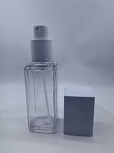 PETG, 50ml, 60ml, 100ml, 150ml, 200ml, 250ml, botella pulverizadora de niebla cuadrada plana sin fugas, resorte recargable para champú de suero para el cuidado de la piel - Product Image 6