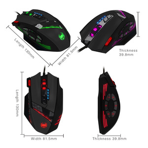 เซลอเตส ซี-12 เมาส์สำหรับเล่นเกมแบบมีสายปุ่มตั้งโปรแกรมได้ 4000 DPI RGB แบ็คไลท์เมาส์ออปติคอลตามหลักสรีรศาสตร์สำหรับพีซีแล็ปท็อปแม็ค - Product Image 6