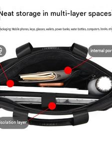 Upgraded Waterproof Silicone Business Documents Direct Casual Convenient Durable Fashion Shoulder <b>Laptop</b> Handbag Bag. - Product Image 6