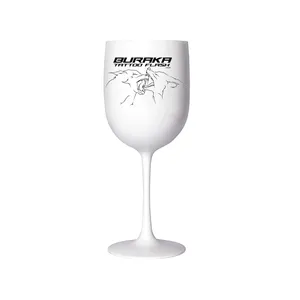 VGEET Wholesale Popular Plastic Champagne Wine Goblet Custom Plastic Wine Glass White