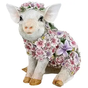 花卉动力猪场动物雕像家庭室内室外花园装饰 & 礼物