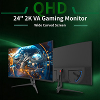 Écran incurvé de 24 pouces, 180 Hz, 2K 2560*1440, 1 ms, 2800r, écran de jeu pour ordinateur, noir, sans cadre