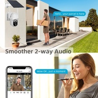 Ubox 4G 3MP 4MP无线WIFI太阳能摄像机PTZ安全PIR传感器室外闭路电视摄像机太阳能4g摄像机