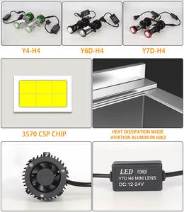 <span class=keywords><strong>Bombilla</strong></span> LED H4 Y7D <span class=keywords><strong>de</strong></span> Alta Luminosidad con Chip 3570, 90W, 11000LM, 6500K para Scooter, Bicicleta Eléctrica, Accesorios y Piezas <span class=keywords><strong>de</strong></span> Mejora - Product Image 2