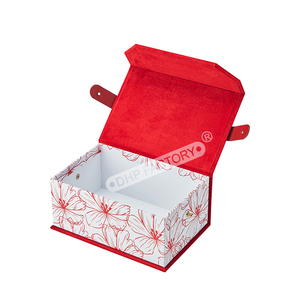 High-end Custom Logo Silk Velvet <strong>Vintage</strong> <strong>Clothes</strong> Apparel Holiday Packaging Cardboard Magnetic Flap Gift <strong>Box</strong> with Handle - Product Image 5