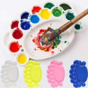 <span class=keywords><strong>Palette</strong></span> de peinture en plastique personnalisable pour projets de peinture DIY, vente en gros d'usine, <span class=keywords><strong>palette</strong></span> de peinture pour enfants, fournitures de peinture - Product Image 1