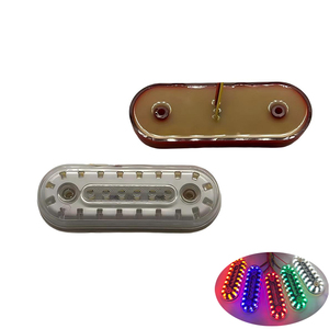Feu <span class=keywords><strong>de</strong></span> position latéral LED ovale, anneau néon halo, feu <span class=keywords><strong>de</strong></span> <span class=keywords><strong>gabarit</strong></span> pour <span class=keywords><strong>remorque</strong></span>, clignotant bicolore pour camion et camping-car 12V 24V - Product Image 5