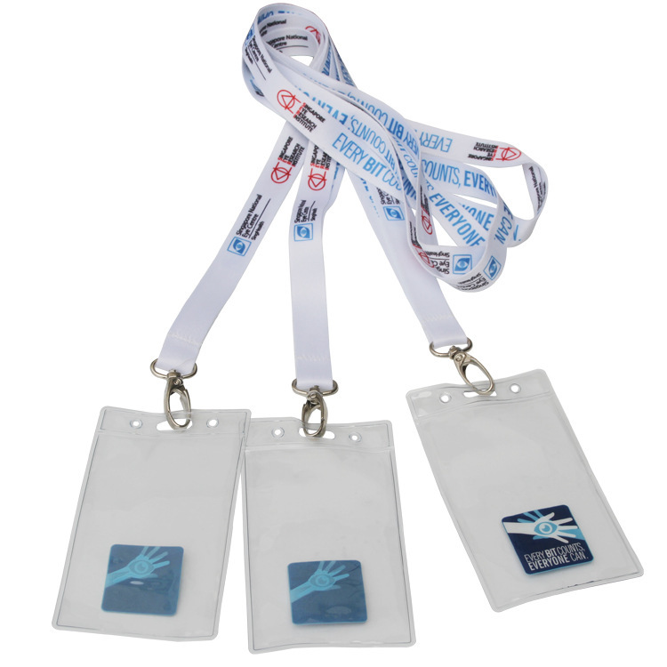 Sublimation Custom Satin Lanyard/heat Transfer Lanyard with Soft PVC Card Holder Image 3