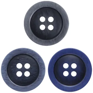 Round Retro gradient color Hand sewn Four-eyes resin button for Denim jacket suit shirt cardigan sewing on garment buttons