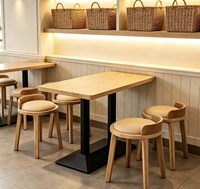 Ensemble de mobilier de salle à manger commercial minimaliste, léger et durable pour café fast-food, restaurant de nouilles, bar à domicile et atelier