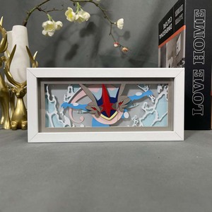 <span class=keywords><strong>Lampe</strong></span> <span class=keywords><strong>LED</strong></span> <span class=keywords><strong>3D</strong></span> en papier découpé Greninja Pokémon, 167 styles personnalisés de haute qualité, boîte lumineuse d'anime, série artisanale Cosplay - Product Image 2