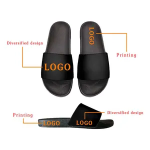 Sandalias deslizantes de verano zapatillas con logotipo personalizado, zapatos zapatillas Sandalias personalizadas con Logo, sandalias deslizantes de goma personalizadas de China zapatilla