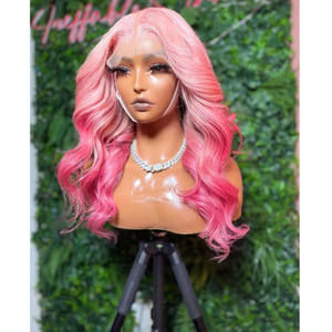 13*4 peluca con malla frontal HD humana 150% densidad cabello virgen Ombre Rosa onda suelta 20 pulgadas pelucas de cabello humano - Product Image 3