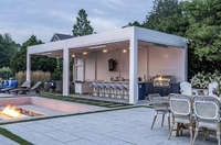Pergola à lames motorisées en aluminium, toit réglable, étanche, télécommande, écologique, nature, taille personnalisée, jardin, patio
